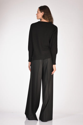 Maglia Girocollo Nero Donna - 5