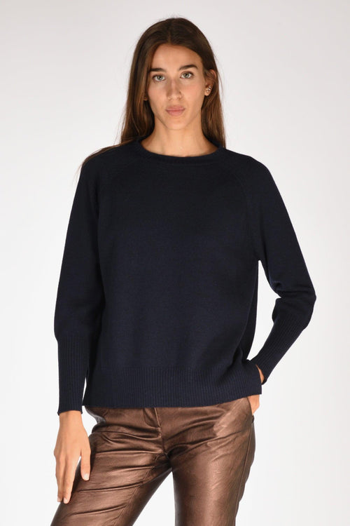 Maglia Girocollo Blu Donna