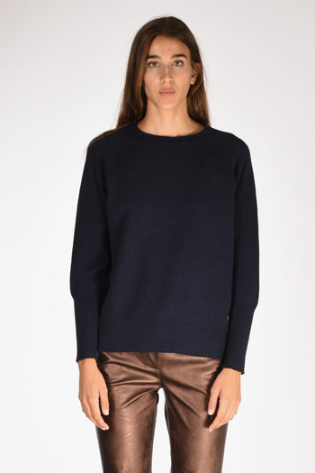 Maglia Girocollo Blu Donna - 2