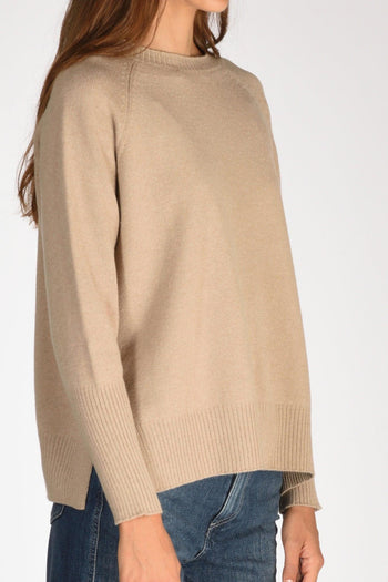 Maglia Girocollo Beige Donna - 3