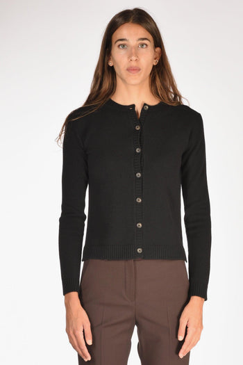 Maglia Cardigan Nero Donna - 2