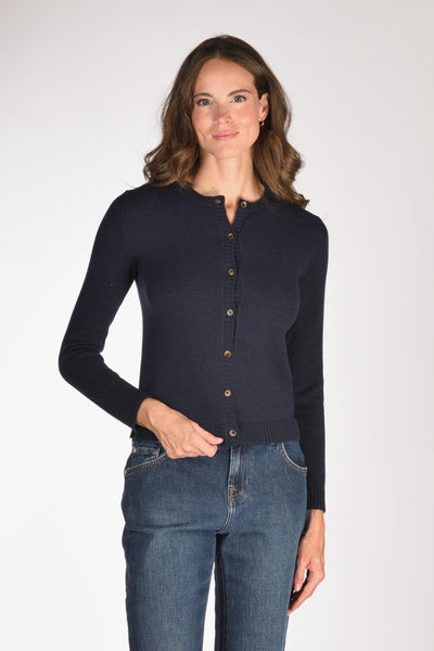 Maglia Cardigan Blu Donna