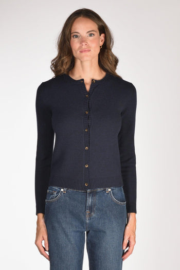 Maglia Cardigan Blu Donna - 2