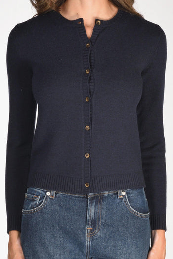 Maglia Cardigan Blu Donna - 3