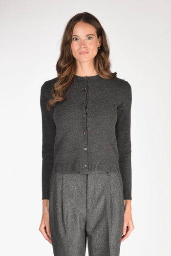 Maglia Cardigan Grigio Scuro Donna - 2