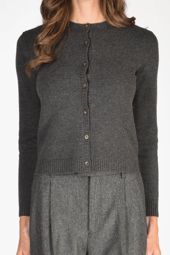 Maglia Cardigan Grigio Scuro Donna - 3