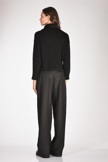 Maglia Collo Alto Nero Donna - 5