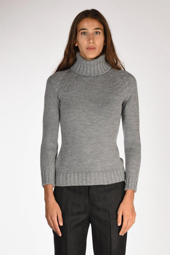 Maglia Collo Alto Grigio Donna - 2