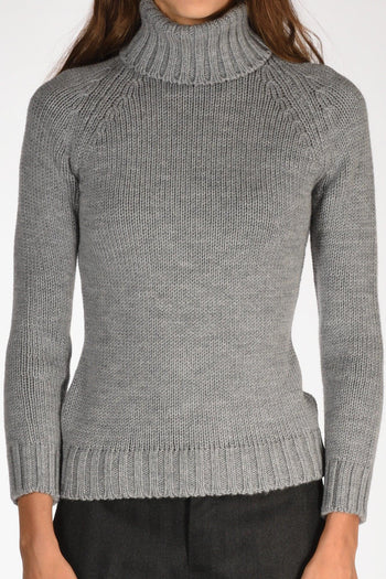 Maglia Collo Alto Grigio Donna - 3