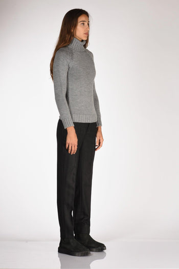 Maglia Collo Alto Grigio Donna - 4