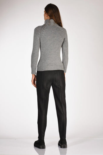 Maglia Collo Alto Grigio Donna - 5