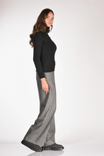 Maglia Collo Alto Nero Donna - 4