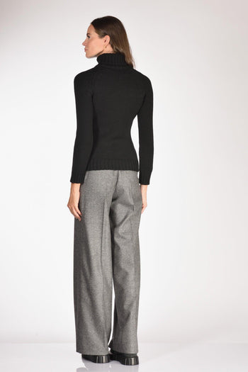 Maglia Collo Alto Nero Donna - 5