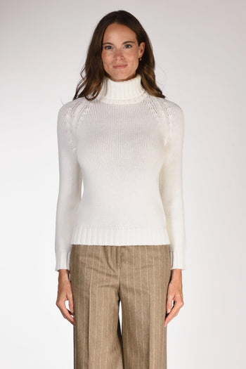 Maglia Collo Alto Bianco Donna - 2