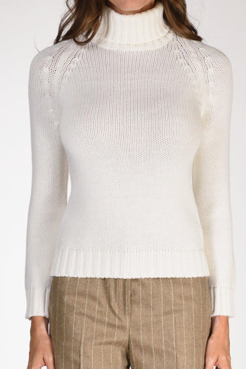 Maglia Collo Alto Bianco Donna - 3
