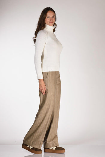 Maglia Collo Alto Bianco Donna - 4