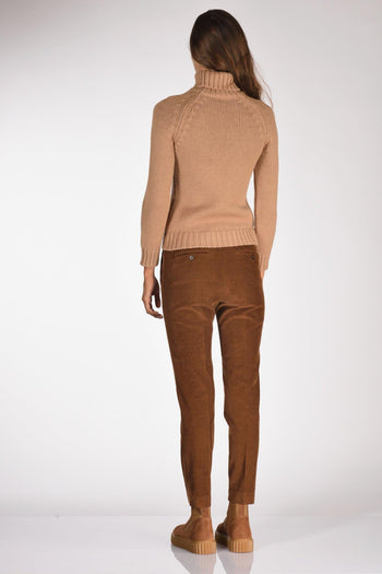 Maglia Collo Alto Beige Donna - 5