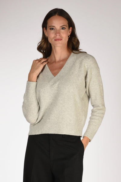 Maglia V Grigio Donna
