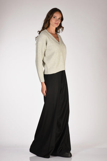 Maglia V Grigio Donna - 4