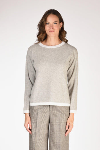 Maglia Girocollo Grigio Donna - 2