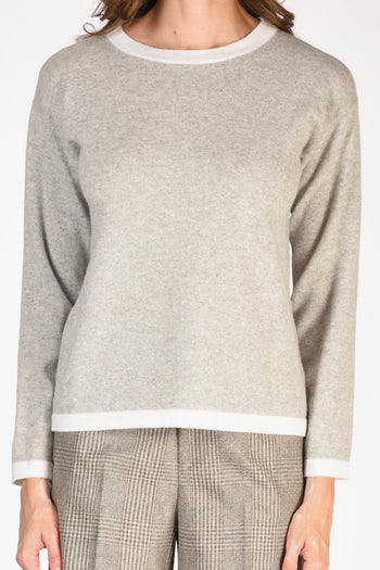 Maglia Girocollo Grigio Donna - 3