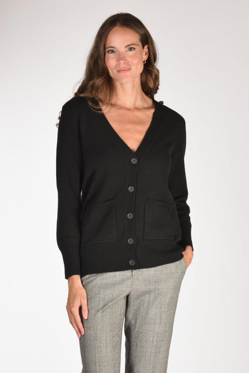 Maglia Cardigan Nero Donna