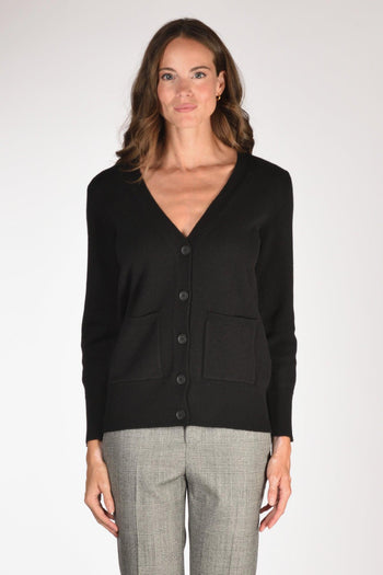 Maglia Cardigan Nero Donna - 2