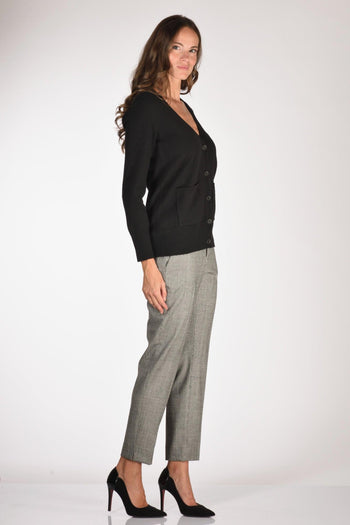 Maglia Cardigan Nero Donna - 4