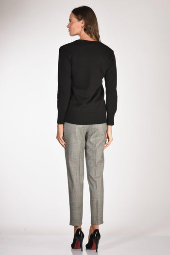 Maglia Cardigan Nero Donna - 5