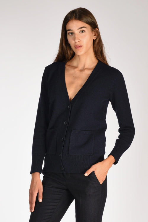 Maglia Cardigan Blu Donna