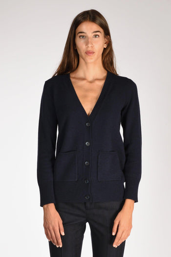 Maglia Cardigan Blu Donna - 2