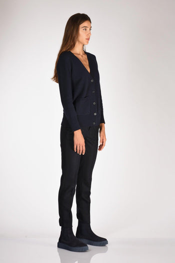 Maglia Cardigan Blu Donna - 4