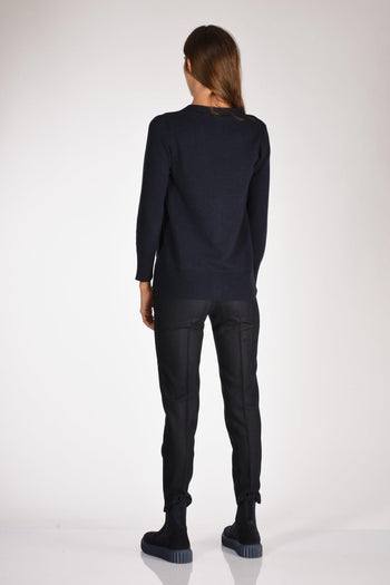 Maglia Cardigan Blu Donna - 5