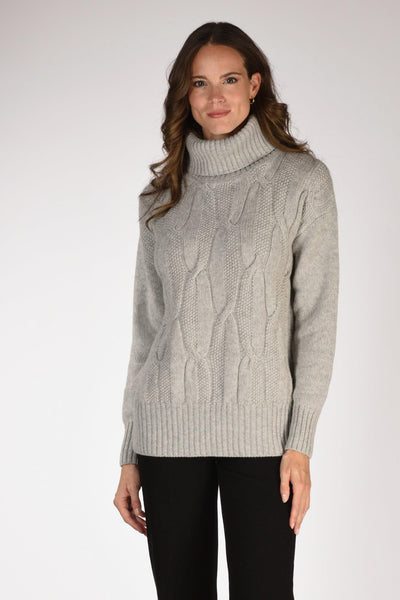 Maglia Collo Alto Grigio Donna