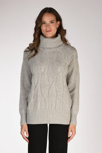 Maglia Collo Alto Grigio Donna - 2