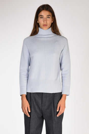 Maglia Collo Alto Azzurro Donna - 2