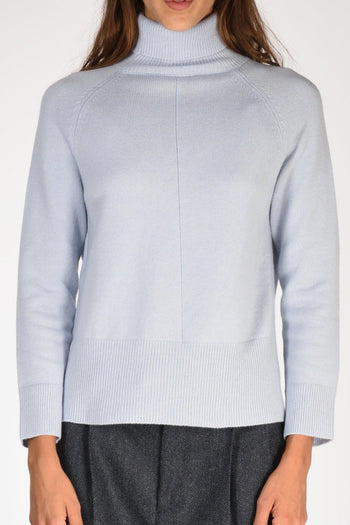 Maglia Collo Alto Azzurro Donna - 3