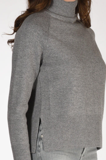 Maglia Collo Alto Grigio Donna - 3