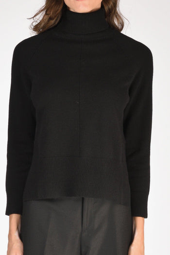 Maglia Collo Alto Nero Donna - 3