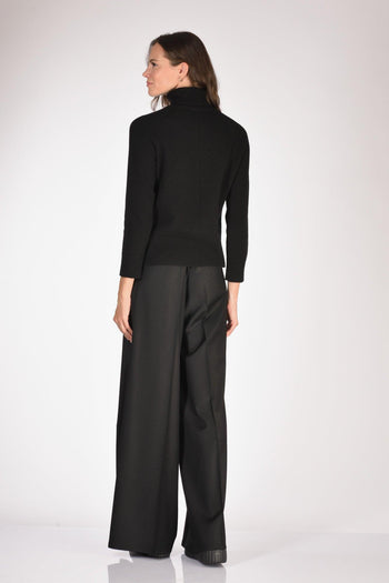 Maglia Collo Alto Nero Donna - 5