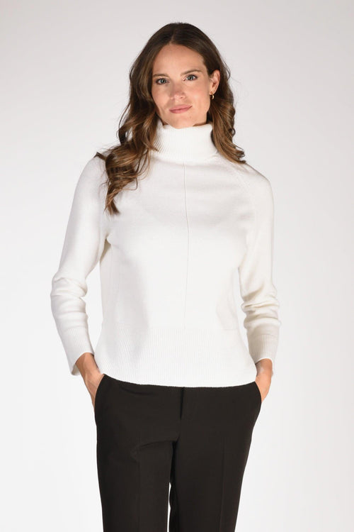 Maglia Collo Alto Bianco Donna
