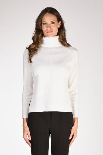 Maglia Collo Alto Bianco Donna - 2