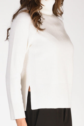 Maglia Collo Alto Bianco Donna - 3