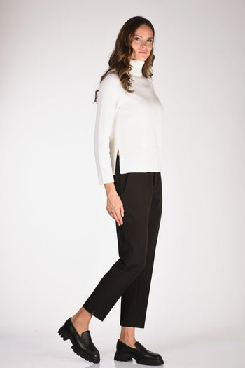 Maglia Collo Alto Bianco Donna - 4