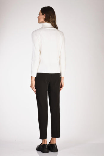 Maglia Collo Alto Bianco Donna - 5