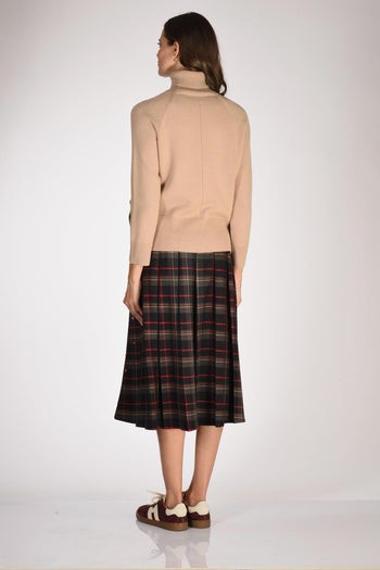 Maglia Collo Alto Beige Donna - 5