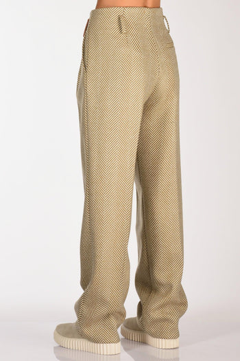 Pantaloni Beige/verde Donna - 6