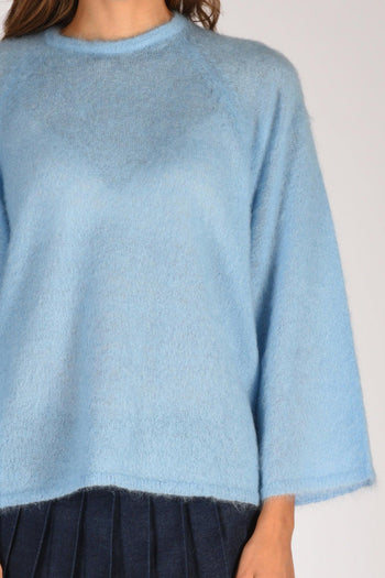 Maglia Mohair Azzurro Donna - 3