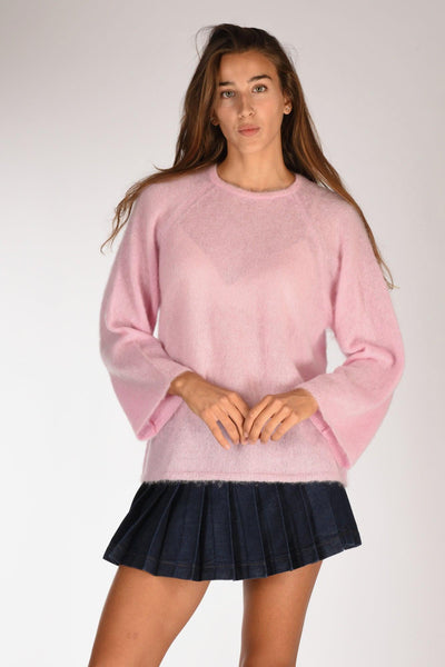 Maglia Mohair Rosa Donna