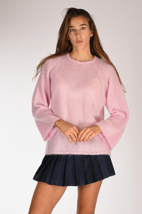 Maglia Mohair Rosa Donna
